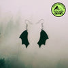 Acrylic Bat Wing Earrings