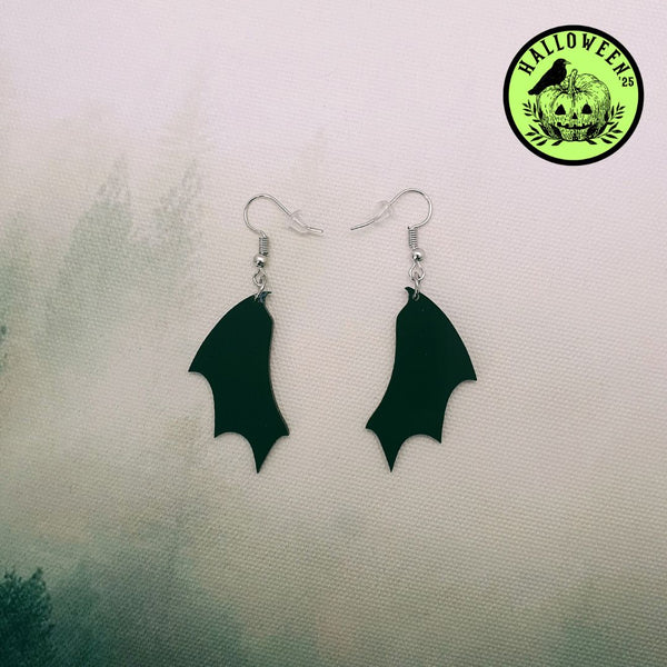 Acrylic Bat Wing Earrings