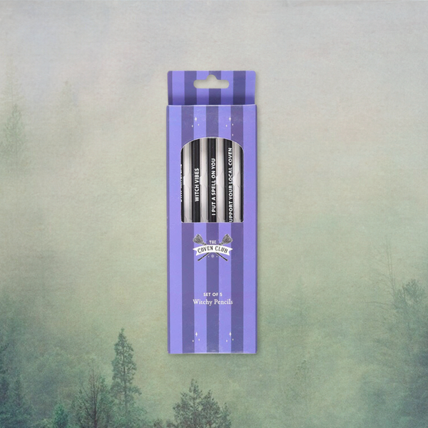 The Coven Club Set of 5 Witchy Pencils