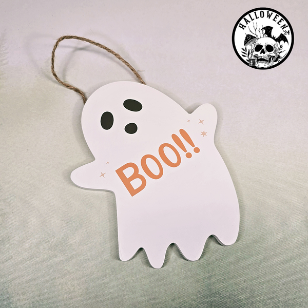 Boo! Ghost MDF Hanging Sign