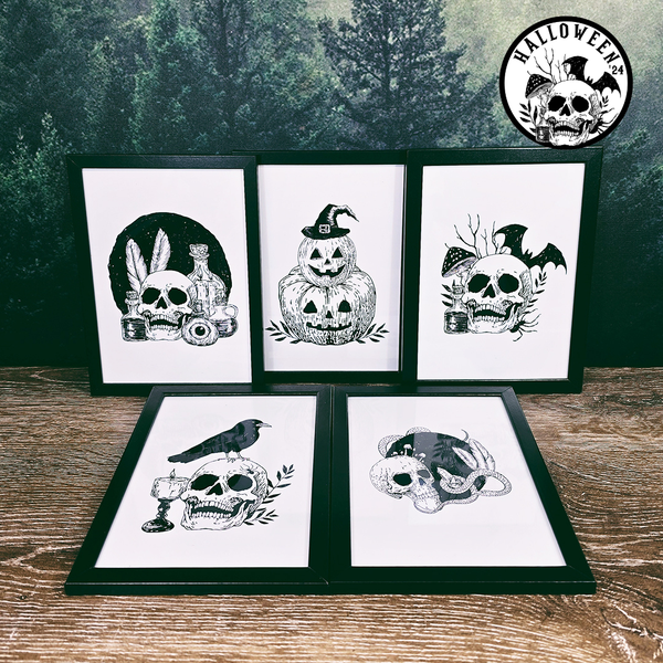 5 x 7 Framed Halloween Print