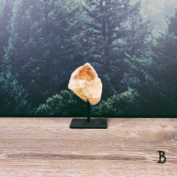 Citrine Rough On Metal Stand