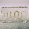 Non-venomous Snake Skeleton Specimen Embedded in Resin 135mm