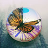 Common Tiger Butterfly in 88mm Iridescent Resin Dome