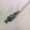Roosting Bat Pewter Pendant Necklace by Alchemy Gothic