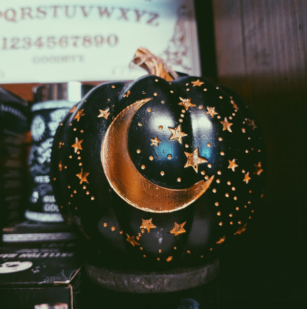 Star & Moon Pumpkin Ornament