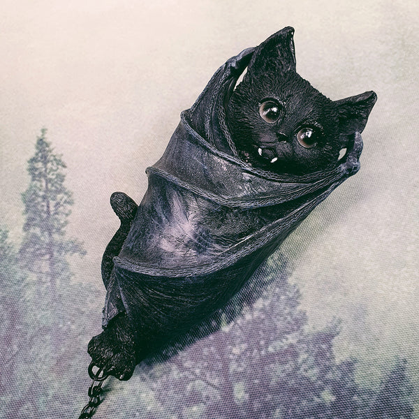 Hanging Black CatBat