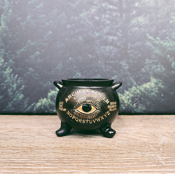 Ouija Print Cauldron Tealight Candle Holder