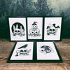 5 x 7 Framed Halloween Print