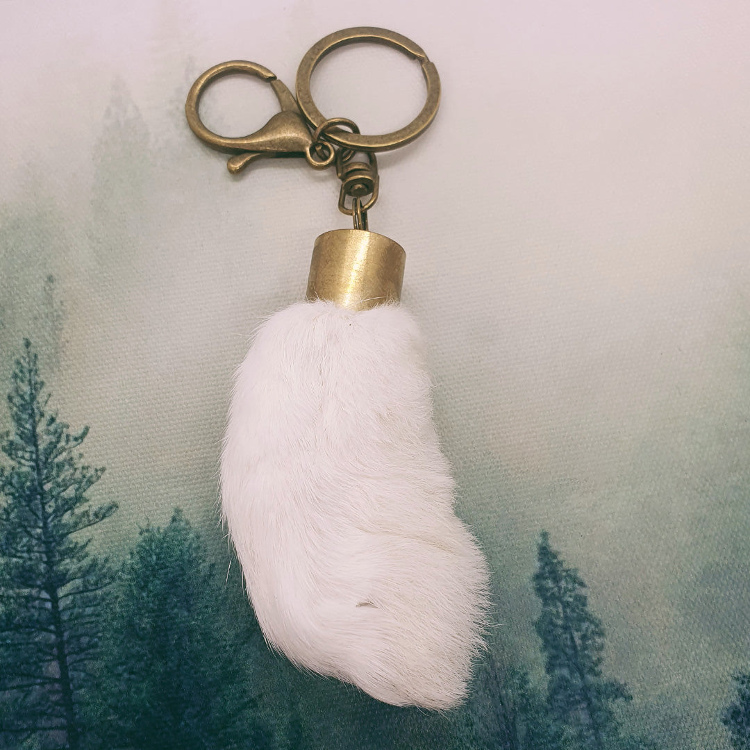 Rabbit hot sale foot keychain