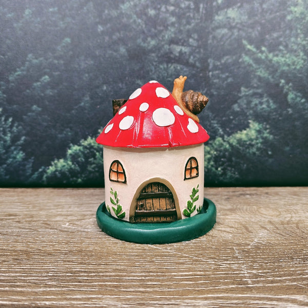 Mushroom House Incense Cone Burner