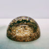 Centipede + Pebbles Embedded in Resin Dome 60mm