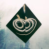 Snake Skeleton Embedded in Resin Pyramid 85mm
