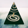 Snake Skeleton Embedded in Resin Pyramid 85mm