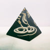 Snake Skeleton Embedded in Resin Pyramid 85mm