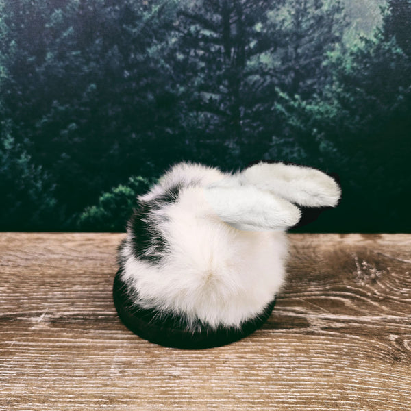 Taxidermy Bunny Butt Wall Plaque - Black and White
