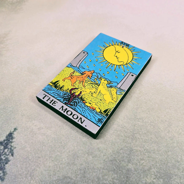 The Moon Wooden Tarot Card Incense Burner