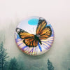Common Tiger Butterfly in 88mm Iridescent Resin Dome