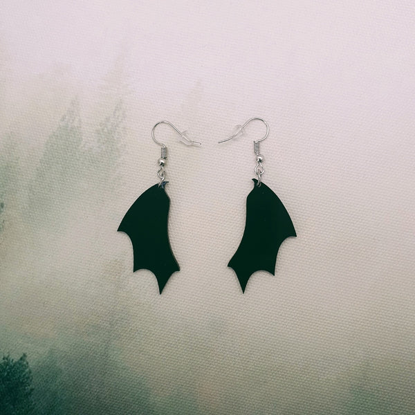 Acrylic Bat Wing Earrings