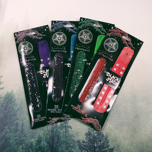 Black Magic Incense Sticks with Holder