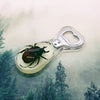 Antler-Horned Beetle Embedded in Resin Bottle Opener