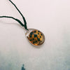 Ladybug Embedded in Resin Drop Necklace