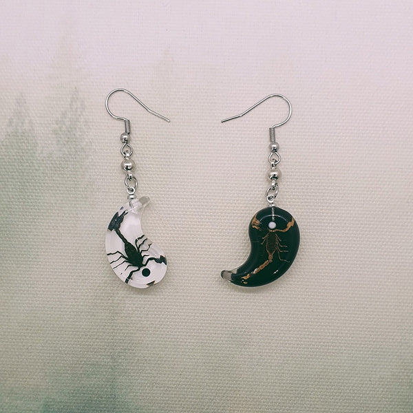 Yin and Yang Scorpion  Earrings